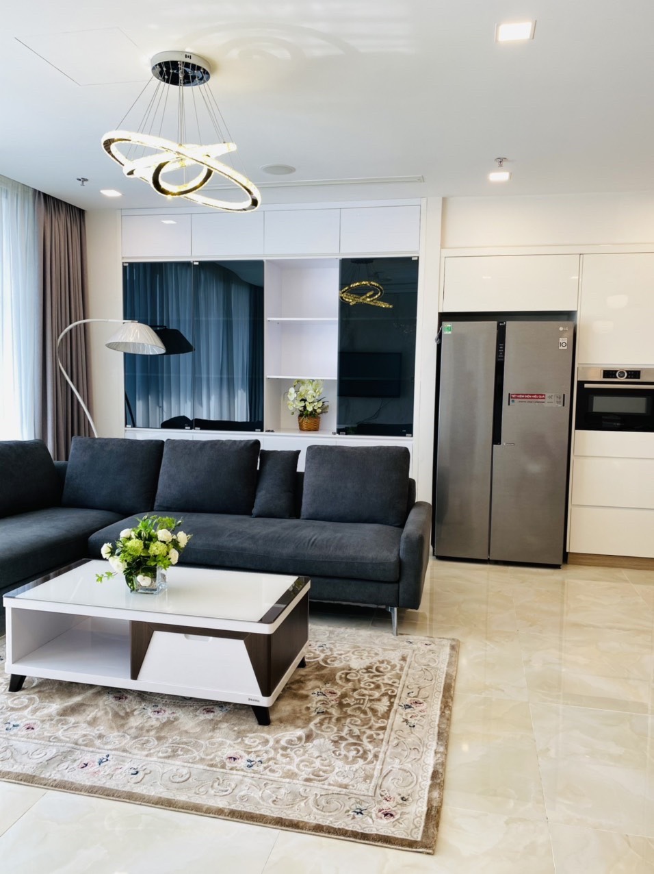 Cho Thuê Căn Hộ 3PN ,120m2 ,view Sông Vinhomes Bason giá 60 triệu nội thất cao cấp