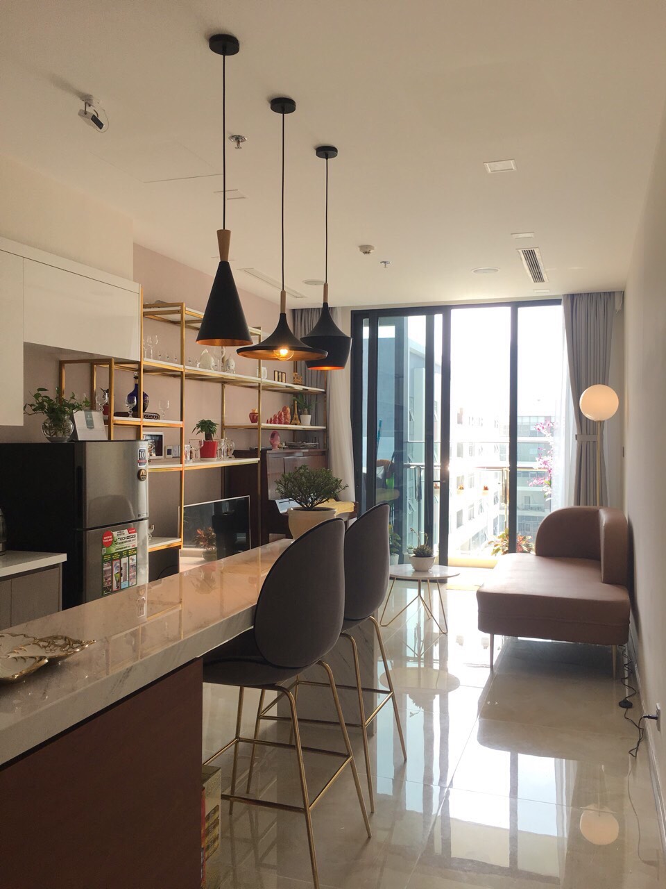 Cho thuê căn hộ 1PN Vinhomes Bason nội thất cao cấp ,view nội khu